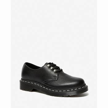 Dr Martens Női 1461 Hardware Bőr Oxford Cipő Fekete